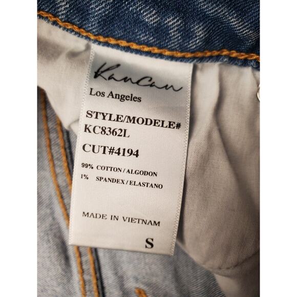 Women's KanCan High Rise Cutoff Lightwash Denim Jean Shorts | Size Small - Picture 9 of 9